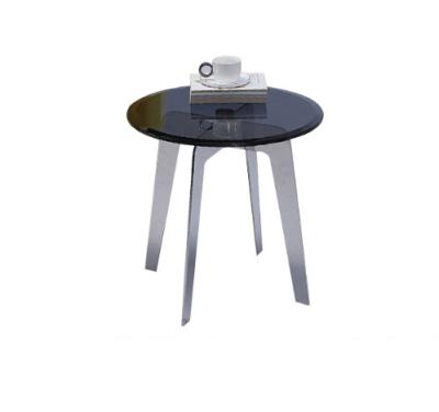 Chine Table basse transparente simple avec des jambes en métal, petite table basse en verre d'espace libre d'extrémité à vendre