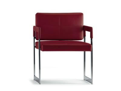 中国 Leather Modern Classic Office Pelleの夫人の椅子はとのXフレームを交差させます 販売のため