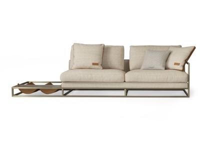 China Sofá tapizado moderno de 3 asientos con el brazo y el revistero de mirada derechos en venta