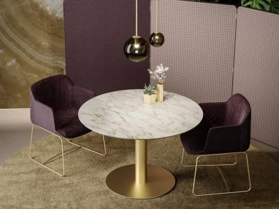 Chine Taille ronde de marbre de Customzied de concepteur de la table basse RMDESIGNSTUDIO en métal du BLOC 2,0 à vendre