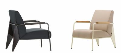China O quadro original do metal do projeto de FAUTEUIL DE SALÃO DE BELEZA personalizou o fauteuil sofá fauteuil de salão de beleza do estilo do prouve de brim para a sala de visitas à venda