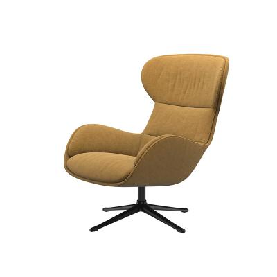 China Plywood Frame Reno Armchair , Leather Leisure Chair Elastic Webbing Suspension for sale
