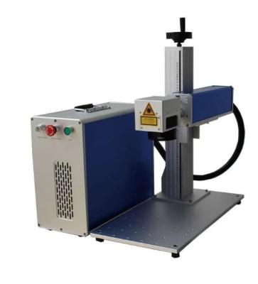 China Draagbare 30W Mini Fiber Laser Marker Machine voor metalen graveur Te koop