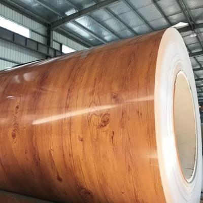 China Wood Grain Printed PPGI Steel Coil G550 Prepainted Galvanized Coil for sale