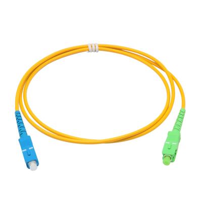 China Single Mode SC To SC Fiber Patch Cord FTTH Leather Jumper for sale