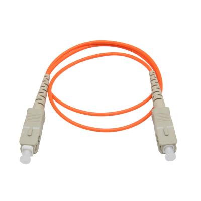 China Simplex Multimode PVC Fiber Optic Patch Cable SC/MM to SC/MM for sale