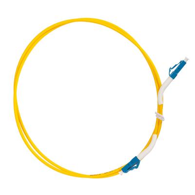 China (Angle Boot 45 Degree ) LC/UPC To LC/UPC Fibre Patch Cords OD3.0mm Simplex SM 1 Simplex(LSZH) Yellow Color 5M for sale