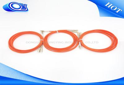 China Orange cable OM2 fiber optical cables 50 / 125 Multimode , Fiber Optic LC - SC Patch Cord for sale