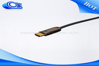 China High Speed HDMI Over Fiber Optic Cable ,  30M ~ 100 M Black Mini HDMI Cable for sale