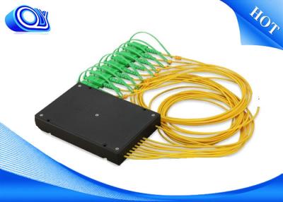 China SC APC 1X16 1X32 port Singlemode / Multimode Passive SC APC connector Optical Splitter for sale