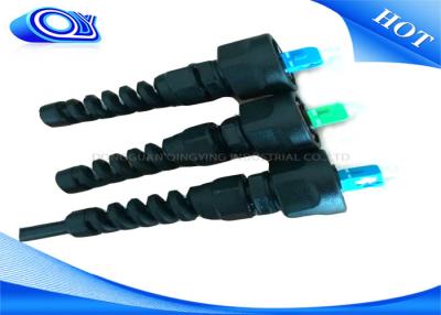 China PE Jacketed Outdoor Fiber Optic Cable ODVA SC Connector IP67 In Black Color for sale