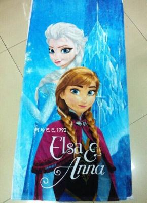 China Cotton Frozen Cartoon Children Bath Towel Children Beach Towel Disney Cartoon OEM Towel for sale