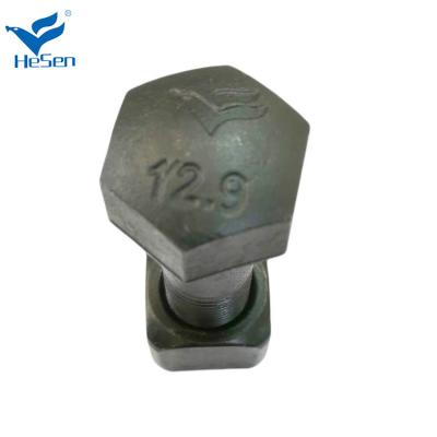 China Hyundai Excavator Track Bolts And Nuts 7H3597 1M1408 M16 x 2-3/32 for sale