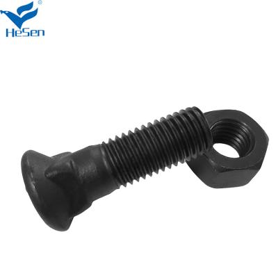China Bulldozer Plow Bolts And Nuts 4F7827 2J3506 Flange Black for sale