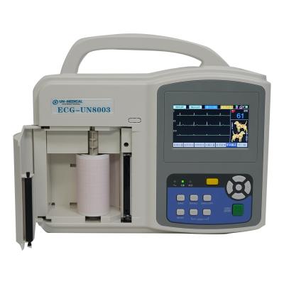China UN80003V Veterinary Medical Equipment Vet 12 leads touch screen ecg machine for sale