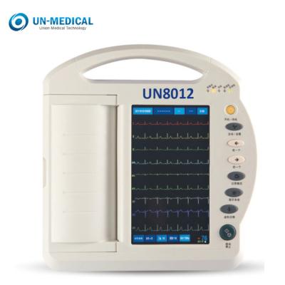 China Máquina do tela táctil ECG de Digitas dos canais do uso doze do hospital UN8012 à venda