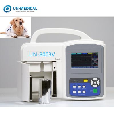 China UN8003V 4.3 Inch Touch Screen Three Channels Veterinary ECG EKG Machine for sale