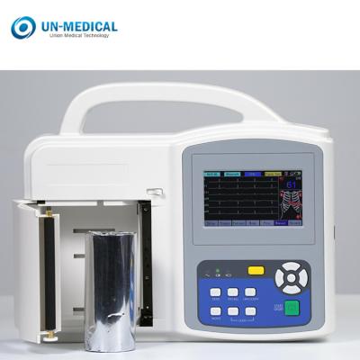 China UN8003 1.4kgs Low Weight Portable Digital 3 Channels ECG EKG Machine for sale