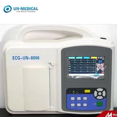 China UN8006 2200mAh Battery Digital ECG Machine 6 Six Channels ECG Machine for sale
