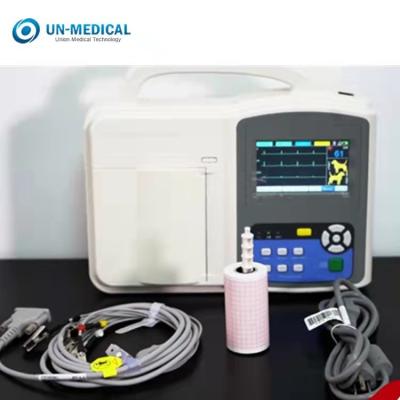 China UN8003V 4.3 inch Touch Screen Vet animal care Digital 3 Channels ECG EKG Machine for sale