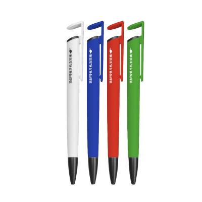 China Customized Logo Plastic Ballpoint Pen With Phone Support for sale