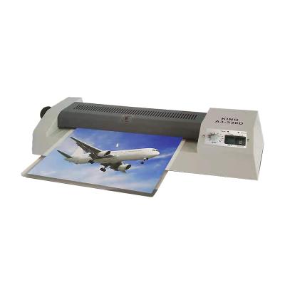 China Cold And Hot Photo Laminating Machine A3 A4 Size KING 330mm Laminator for sale