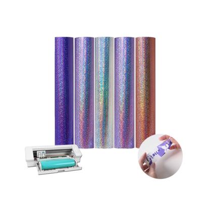 China Cup Car Decor Glitter Holographic Craft Vinyl Cut Cameo Plotter Self Adhesive Vinyl for sale