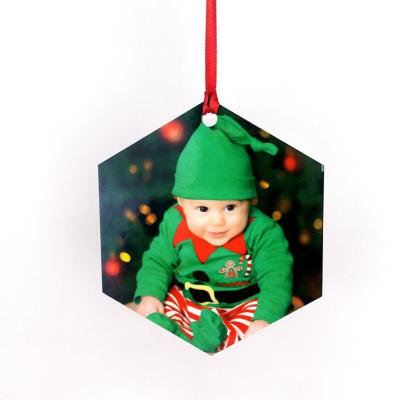 中国 クリスマスの装飾のための六角形の装飾MDF板染料の昇華ブランク 販売のため