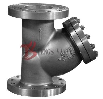 China A351 CF8M 300LB Y Type Strainer , Stainless Steel Y Strainer Flange Type for sale