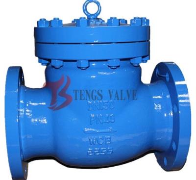 China Din Cast Steel Swing Check Valve , Metal Seat Non Return Valve Swing Type for sale