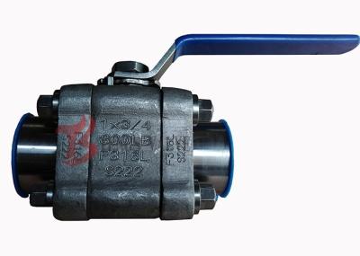 Chine Le doux à passage réduit a posé le robinet à tournant sphérique F316L, petit robinet à tournant sphérique 800LB forgé à vendre