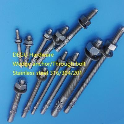 China wedge anchor/through bolt/ flat head bolt /hex bolt/ tam/ expansion bolt,/fastener,/nut and washer/hex bolt/adjustable for sale