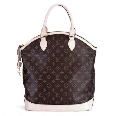China Canvas LV Monogram Handbags Lockit Vertical with Oxidizing Leather Handle M40103 for sale