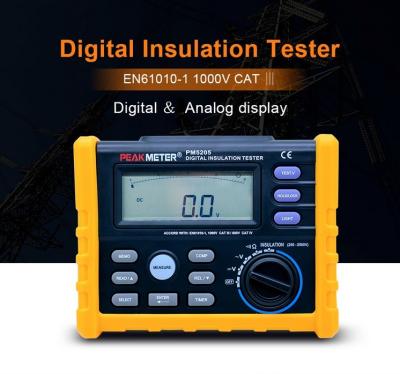 China 2500V Digital Insulation Resistance Tester Auto Power Off Auto Calculate PI And DAR for sale