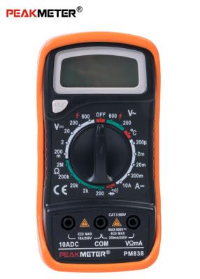 China Manual Range Handheld Digital Multimeter Voltage DC Current  Resistance Temperature Detection for sale