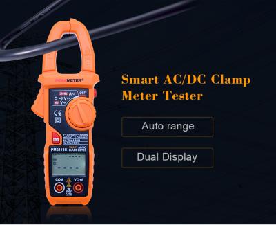 China Portable Auto Range Digital Multimeter Smart AC / DC Clamp Meter With NCV Detection for sale