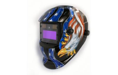 China Adjustable Automatic Welding Mask With Amercian Flag Painting for sale