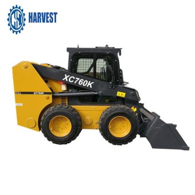 China Tipping Load 2160kg 0.6m3 Bucket XCMG XC760K Small Skid Steer for sale
