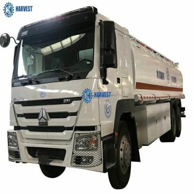 China 12R24 Tyres Sinotruk 6x4 371hp 6 Compartments 26000L Fuel Tanker Truck for sale