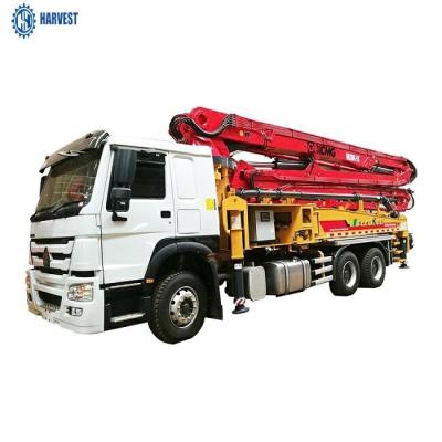 China 1580mm Vullende Hoogte 130m3/H HB39K 39m Vrachtwagen Opgezette Concrete Pomp Te koop