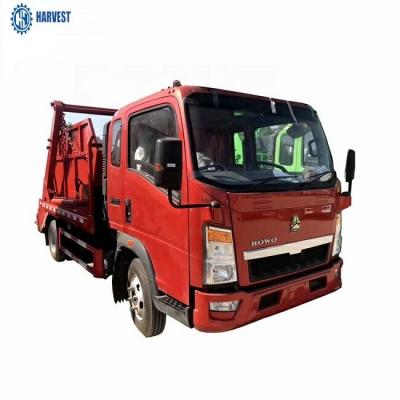 China 116hp HOWO 4x2 Diesel 3cbm Swing Arm Garbage Special Purpose Truck for sale