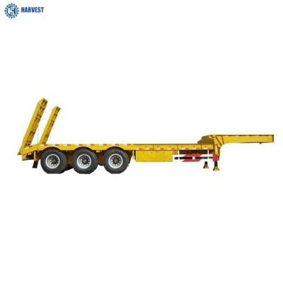 China 3 Axles 60 Ton 13m Lowboy Heavy Duty Semi Trailer With Mechanical Ladder for sale