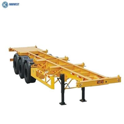 China FUWA 3 Axles 40 Ton Loading Capacity 40ft Skeleton Semi Container Trailer for sale