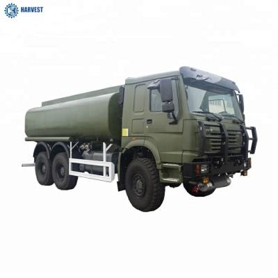 중국 능력 20000L SINOTRUK HOWO 6x6 336 에이치피 전륜 구동 디젤 엔진 탱커 트럭 판매용