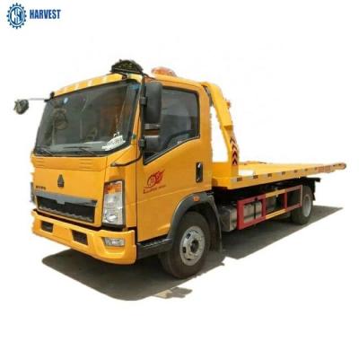 China Size 6300mm Load Weight 7ton Sinotruk HOWO 4x2 Flatbed Tow Truck for sale