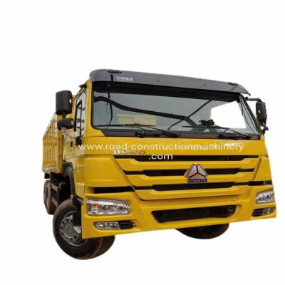 중국 나이지리아 콩고에서 일하는 사용된 노란 덤프트럭  전력 371 에이치피 시노트루크 호워 6x4 판매용
