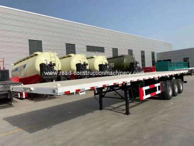 China Payload 45ton 40Ft Container Flatbed Semi Trailer Q345B Steel for sale