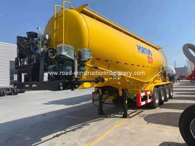 China 4 Axle Dry Silo Bulker Cement Tanker 45cbm Truck Semi Trailer For Cargo for sale