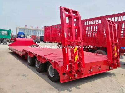 China Steel Q345 CCC 60 Ton 3 Axle Low Bed Trailer With Mechanical Ladder for sale