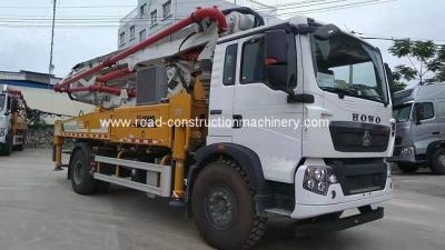 China 120m3/H 1540mm Height Concrete Boom Truck HB37V 5 Section 228KW for sale